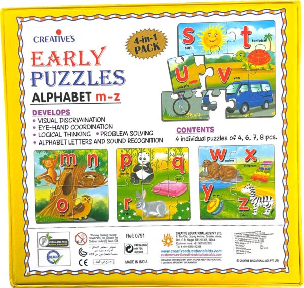 Creative's- Early Puzzles Alphabet m-z