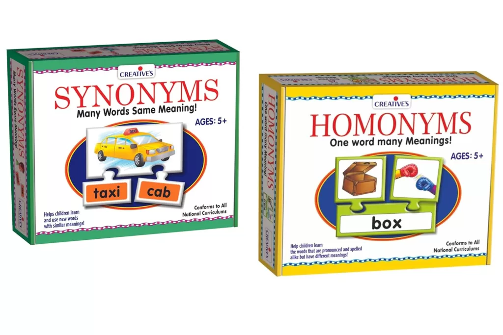 Creative's Homonyms + Synonyms- Combo Pack | Puzzles Match-ups Game for Kids