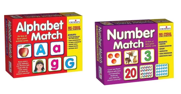 Creative’s Alphabets Match & Number Match Combo Pack | Early Learning