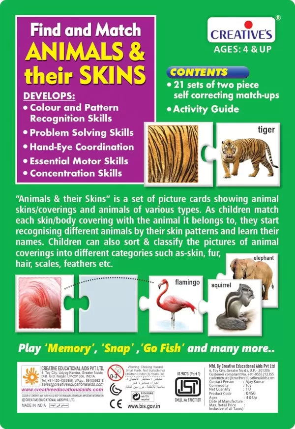 Creative's Match & Make Words & Find and Match Animals & Their Skins