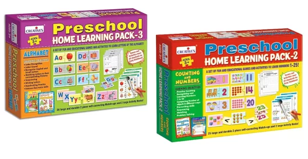 Creative's Preschool Home Learning Alphabet & Counting and Number Kit Combo Pack Sets of 2