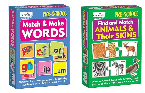 Creative's Match & Make Words & Find and Match Animals & Their Skins