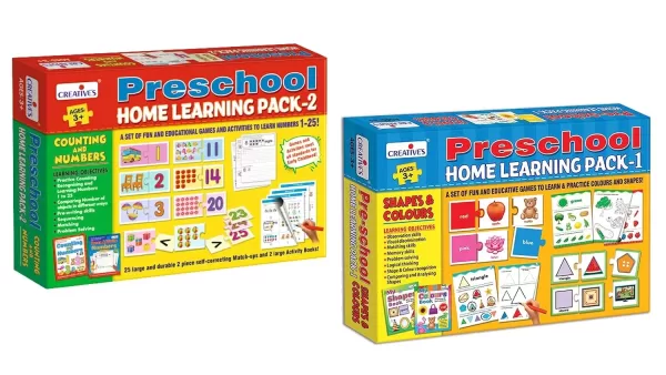 Creative’s Preschool Home Learning Pack Shapes Color Counting & Numbers Set of 2