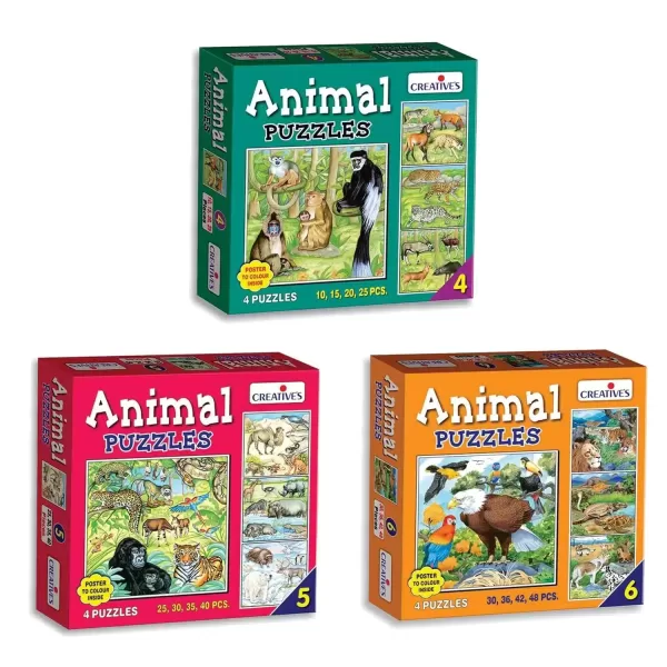 Creative’s Animal Puzzles Series -Pack of 3