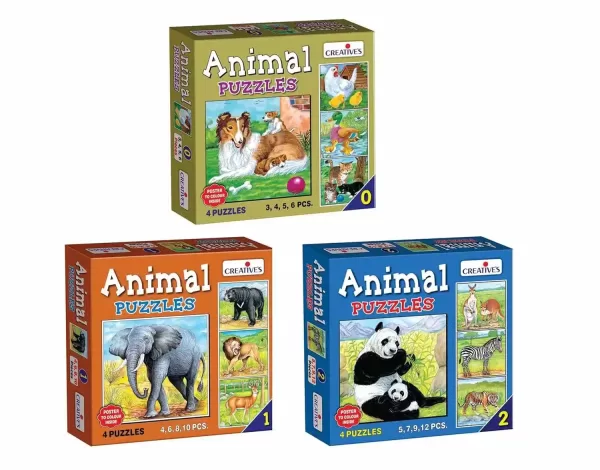 Creative’s Animal Puzzles Series -Pack of 3